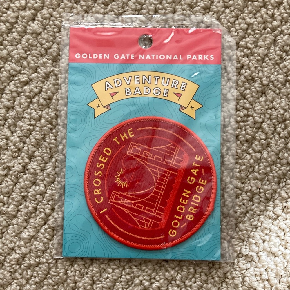 Golden Gate Bridge National Park Iron On Patch Red I Crossed Parks Project NWT